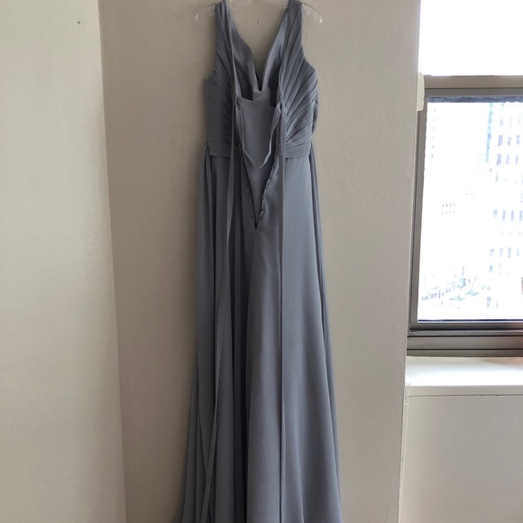 Silvery Grey Bridesmaid Dress - Picture 2 of 4